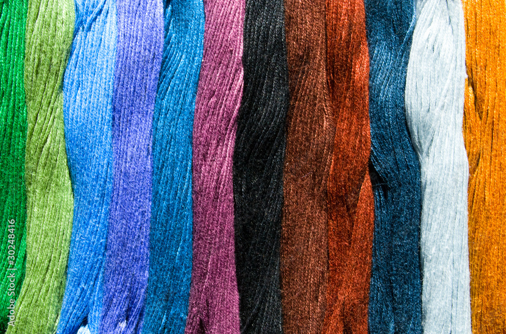 Background from colourful threads Background from colourful threads
