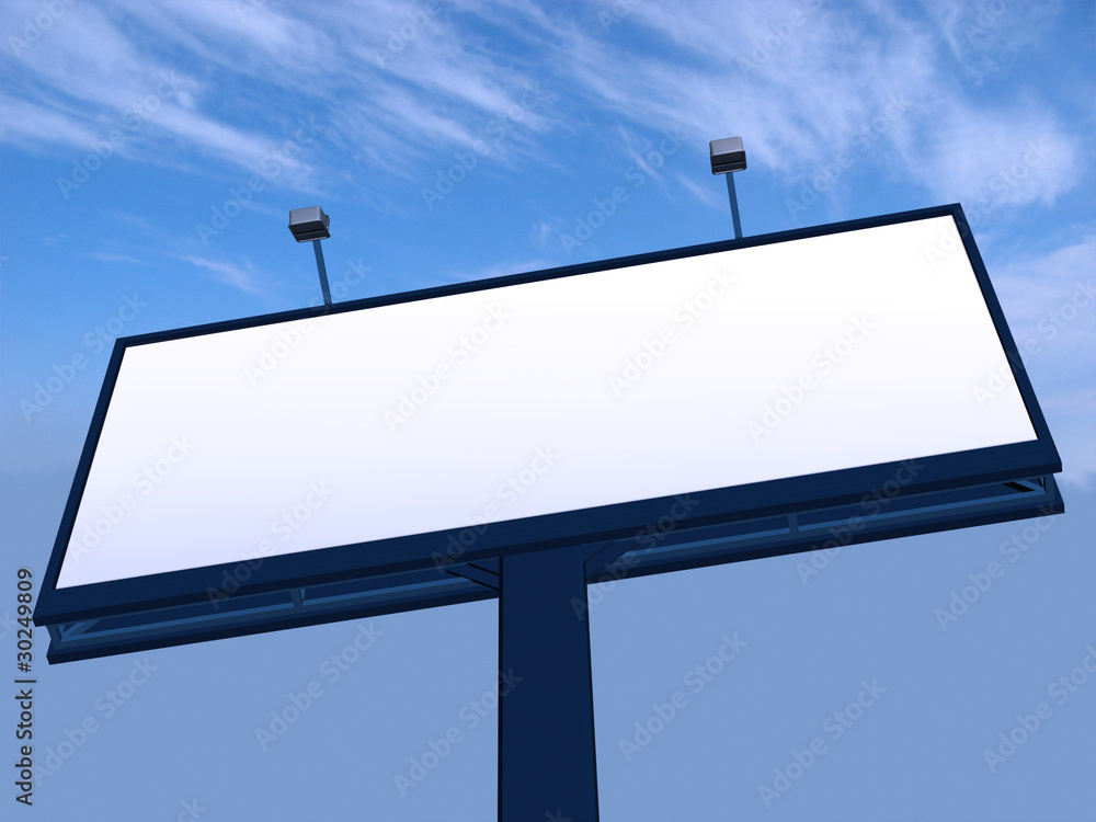 Empty billboard at sky background Empty billboard at sky background