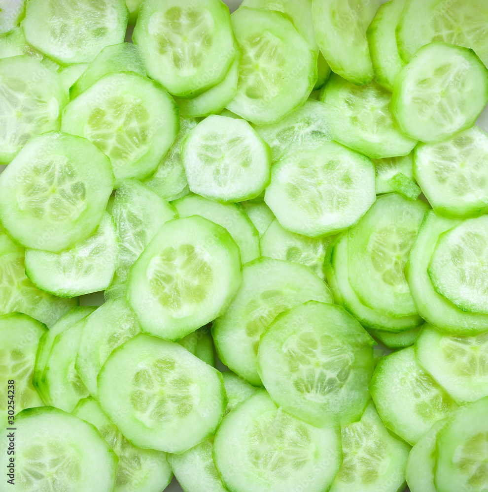 A lot of cucumber slices A lot of cucumber slices