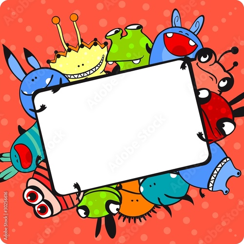 Pink monster frame