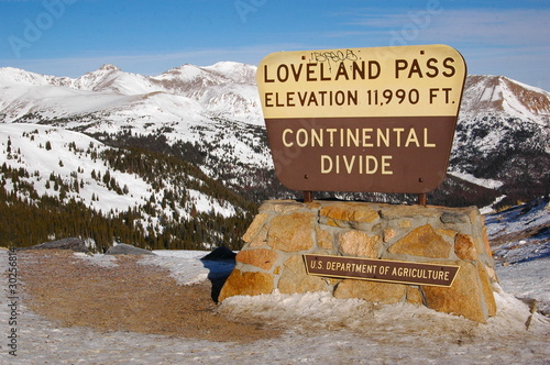 The Continental Divide sign - Berthoud Pass