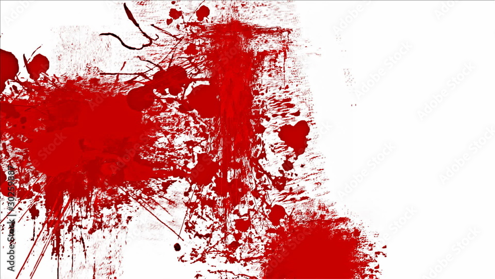 Blood splashes over white background Blood splashes over white background