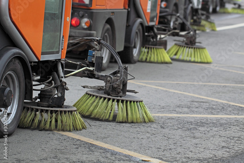 Obraz na plátne Cleaning of streets
