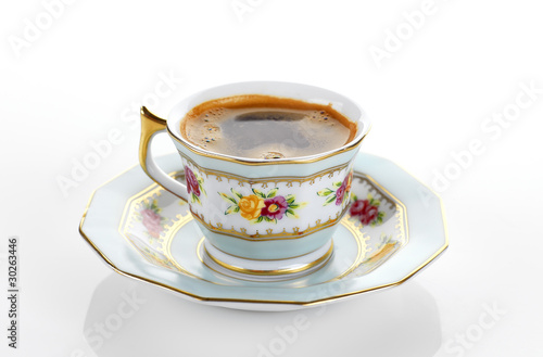 traditional porcelain set of coffee