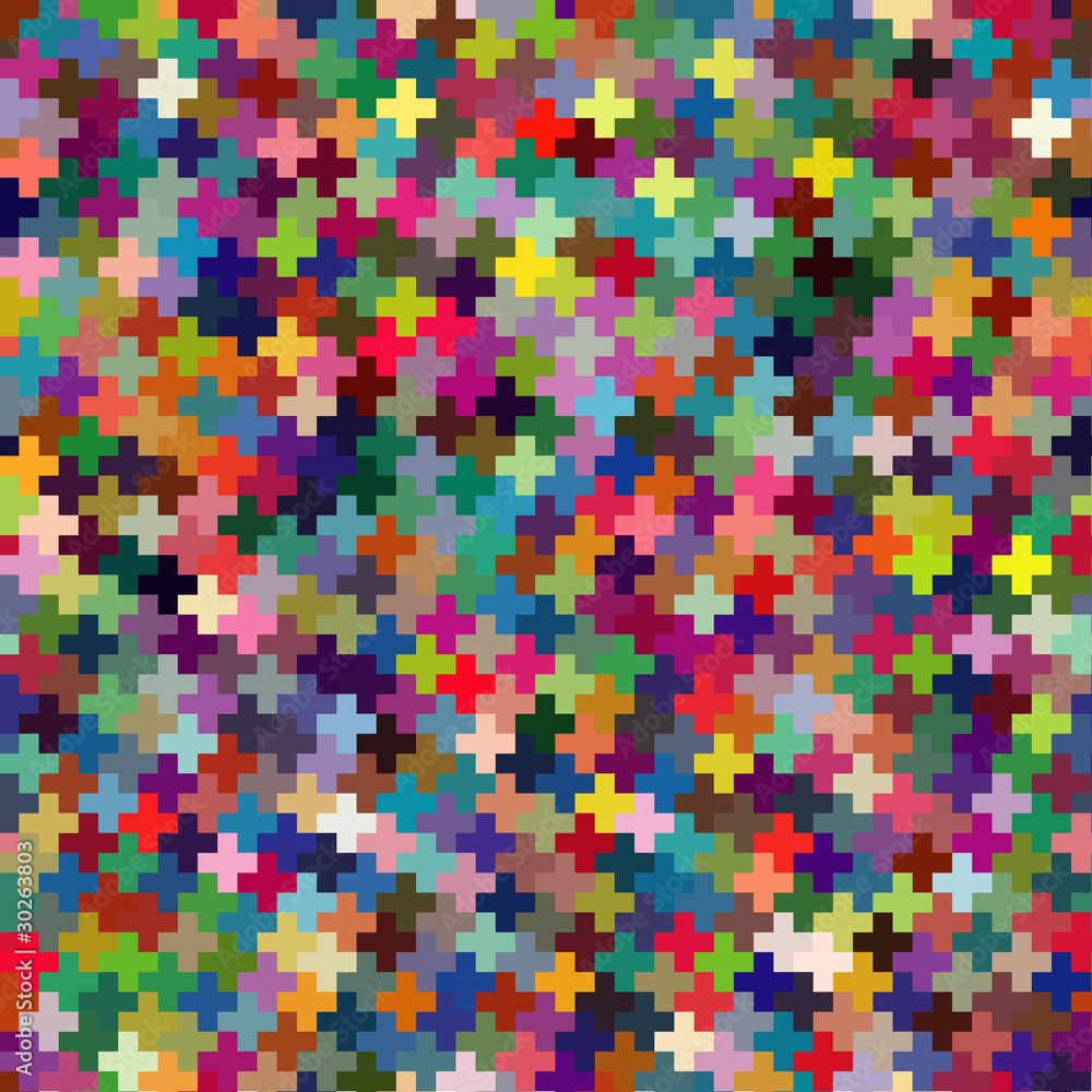 Seamless multicolor puzzle block background Seamless multicolor puzzle block background