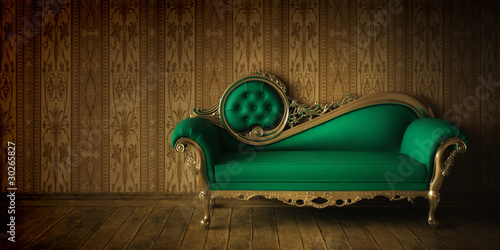 Luxurious Sofa In Grunge Styled Interior