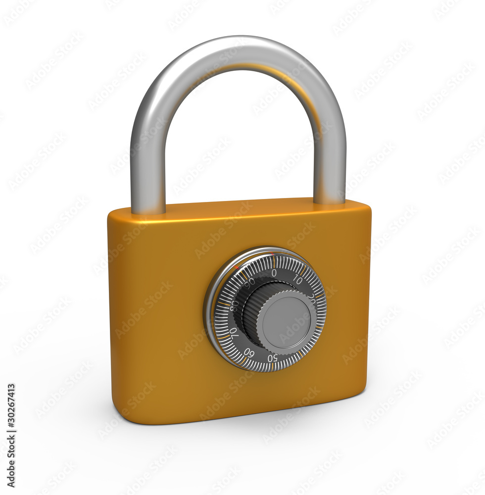 Code padlock isolated on white background Code padlock isolated on white background
