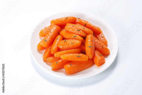 Honey glazed baby carrots