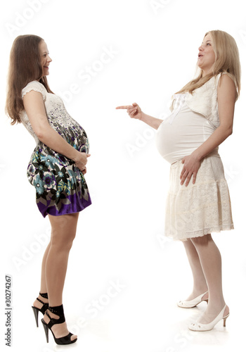 two pregnant women