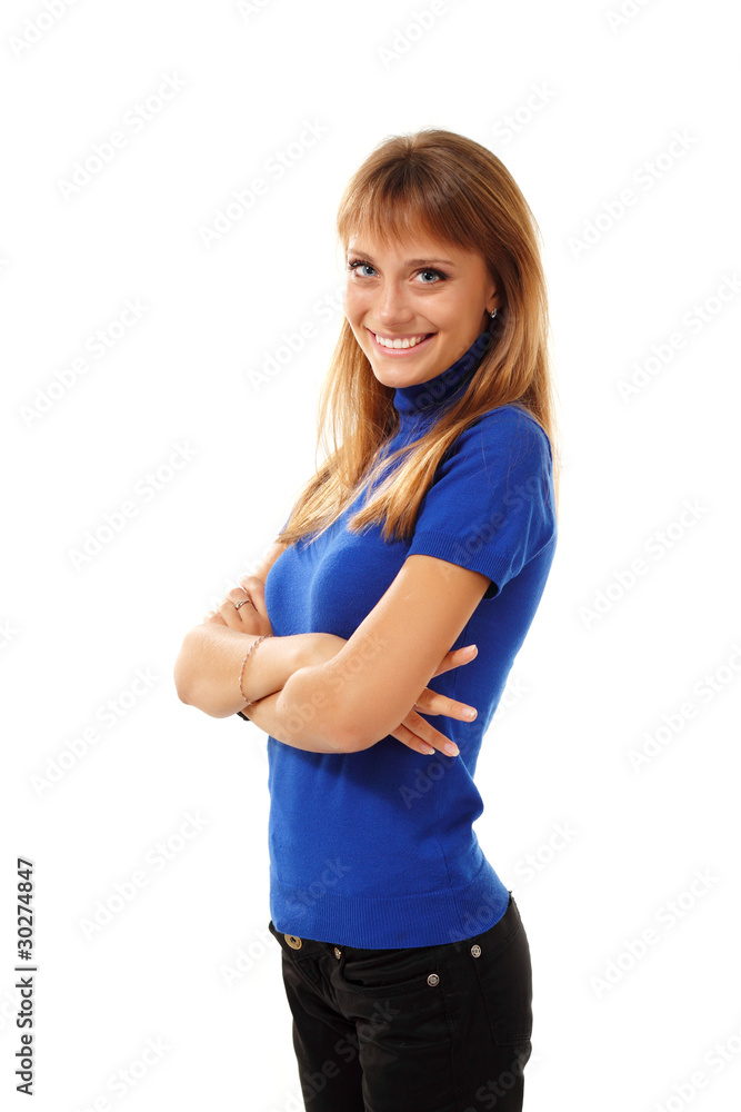 beautiful teenager girl friendly isolated on white beautiful teenager girl friendly isolated on white