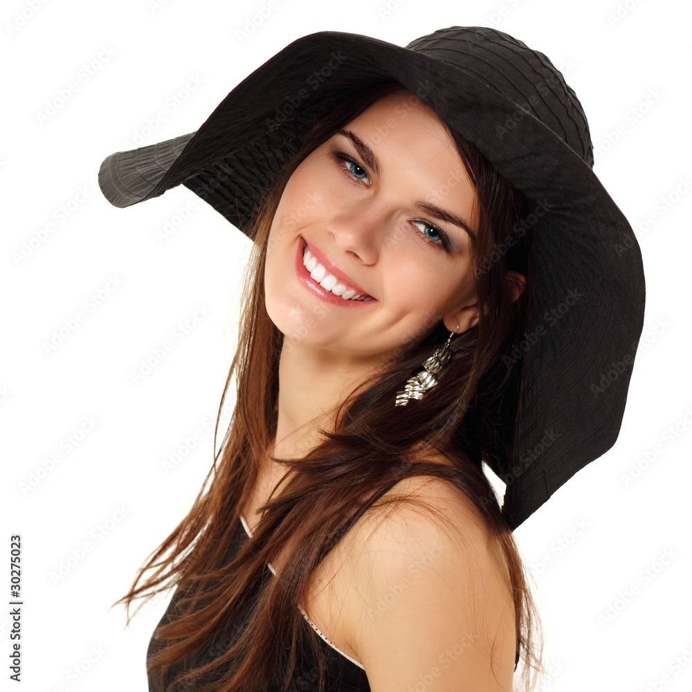 summer teen girl cheerful in panama and sunglasses enjoying iso summer teen girl cheerful in panama and sunglasses enjoying iso