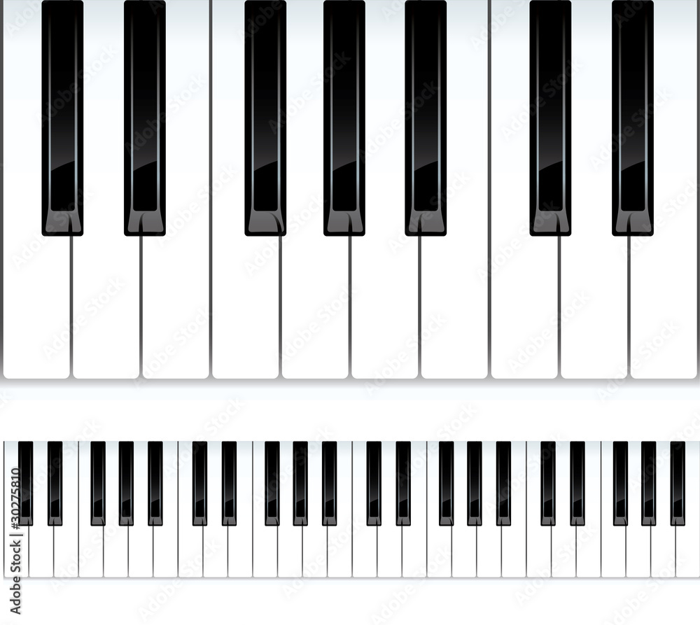 Piano keys. Seamless vector illustration. Piano keys. Seamless vector illustration.