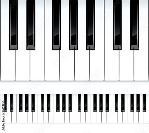 Piano keys. Seamless vector illustration.