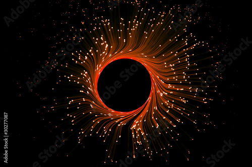 Glowing telecommunications eclipse