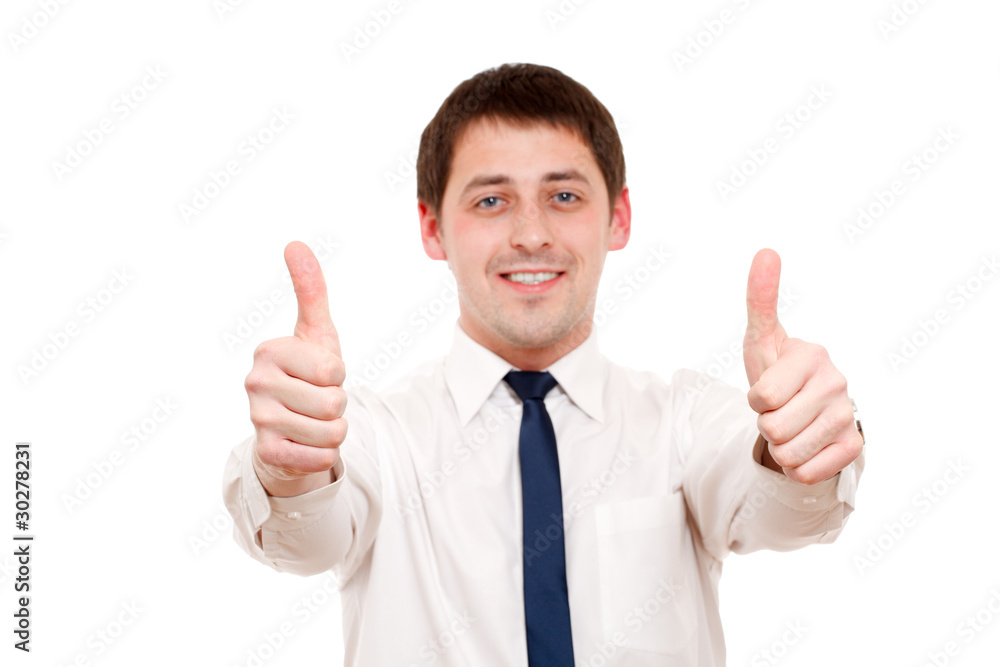 Man gesturing success sign Man gesturing success sign