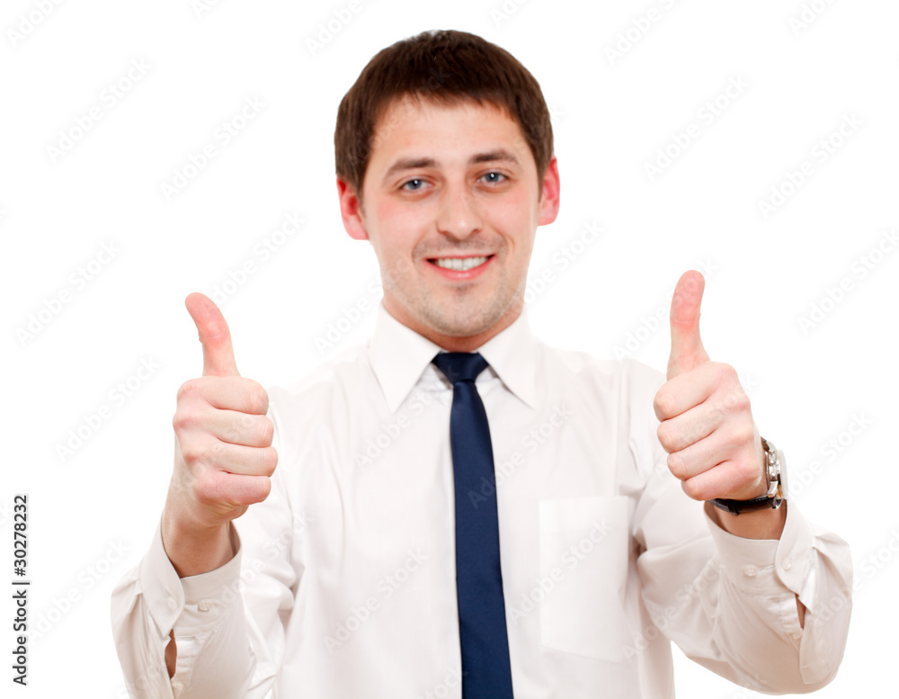 Man gesturing success sign Man gesturing success sign