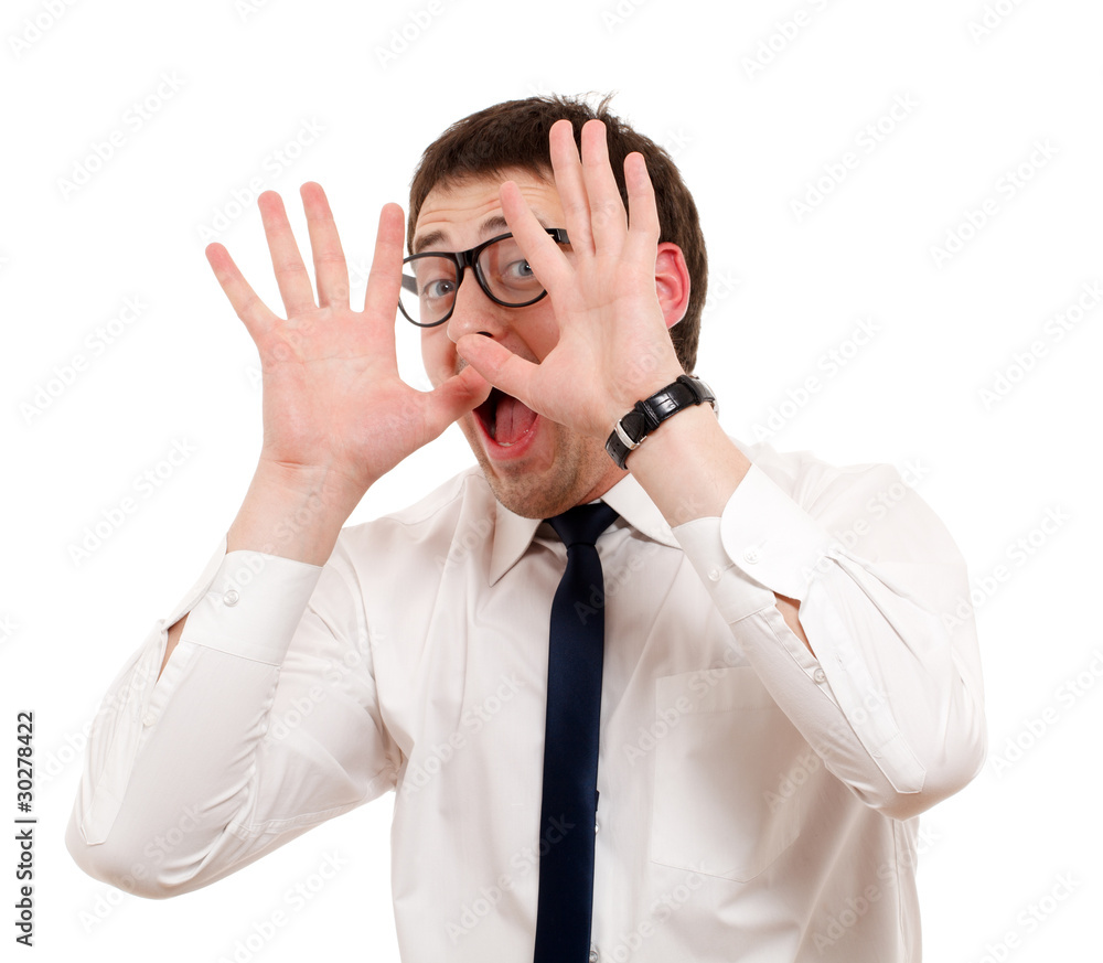 Scared man Scared man