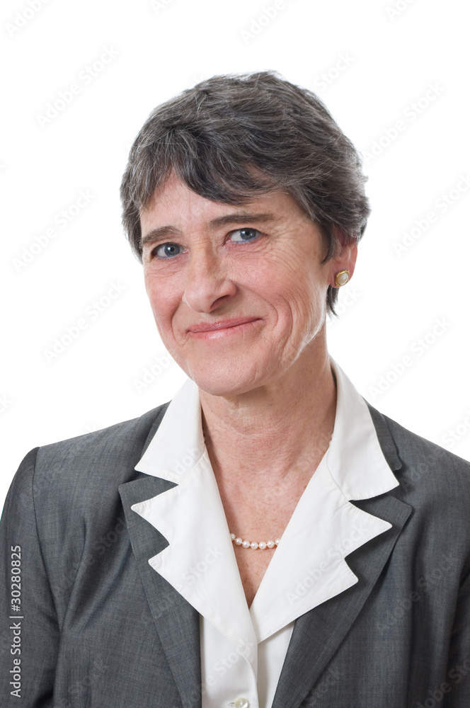 portrait of attractive mature businesswoman isolated portrait of attractive mature businesswoman isolated