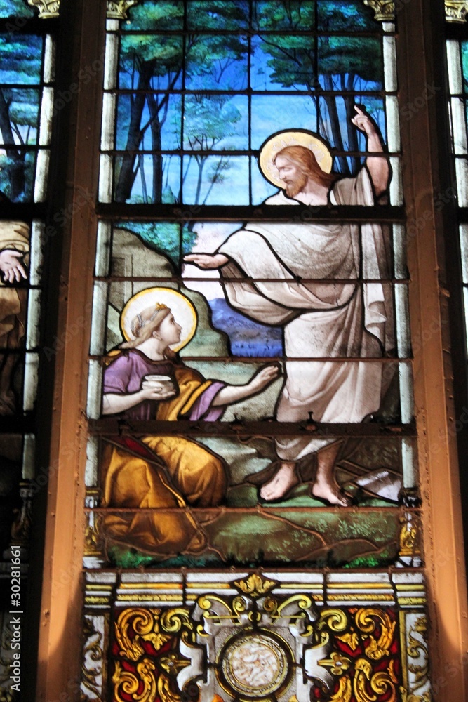 Obraz premium Vitrail de l'église Saint-Médard à Paris