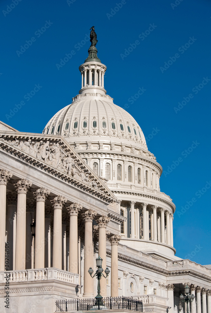 Southeast view of US Capitol Dome, Washington, DC