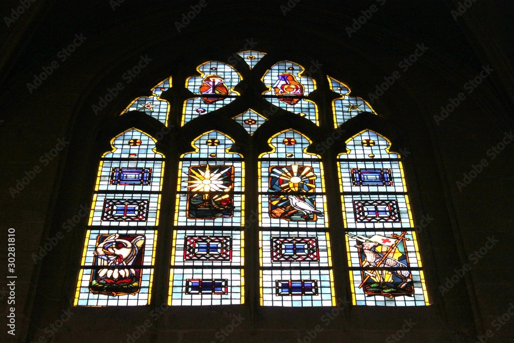 Vitrail de l'église Saint-Médard à Paris