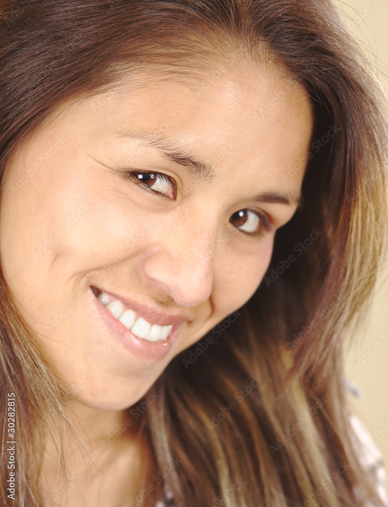 Smiling young Peruvian woman Smiling young Peruvian woman