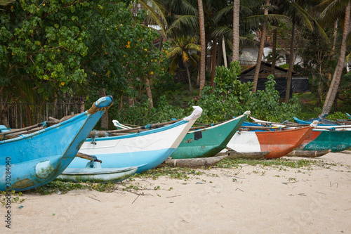 Fototapeta Naklejka Na Ścianę i Meble -  Fishing boats on beach