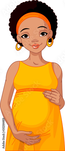 African pregnant woman prepared to be mother