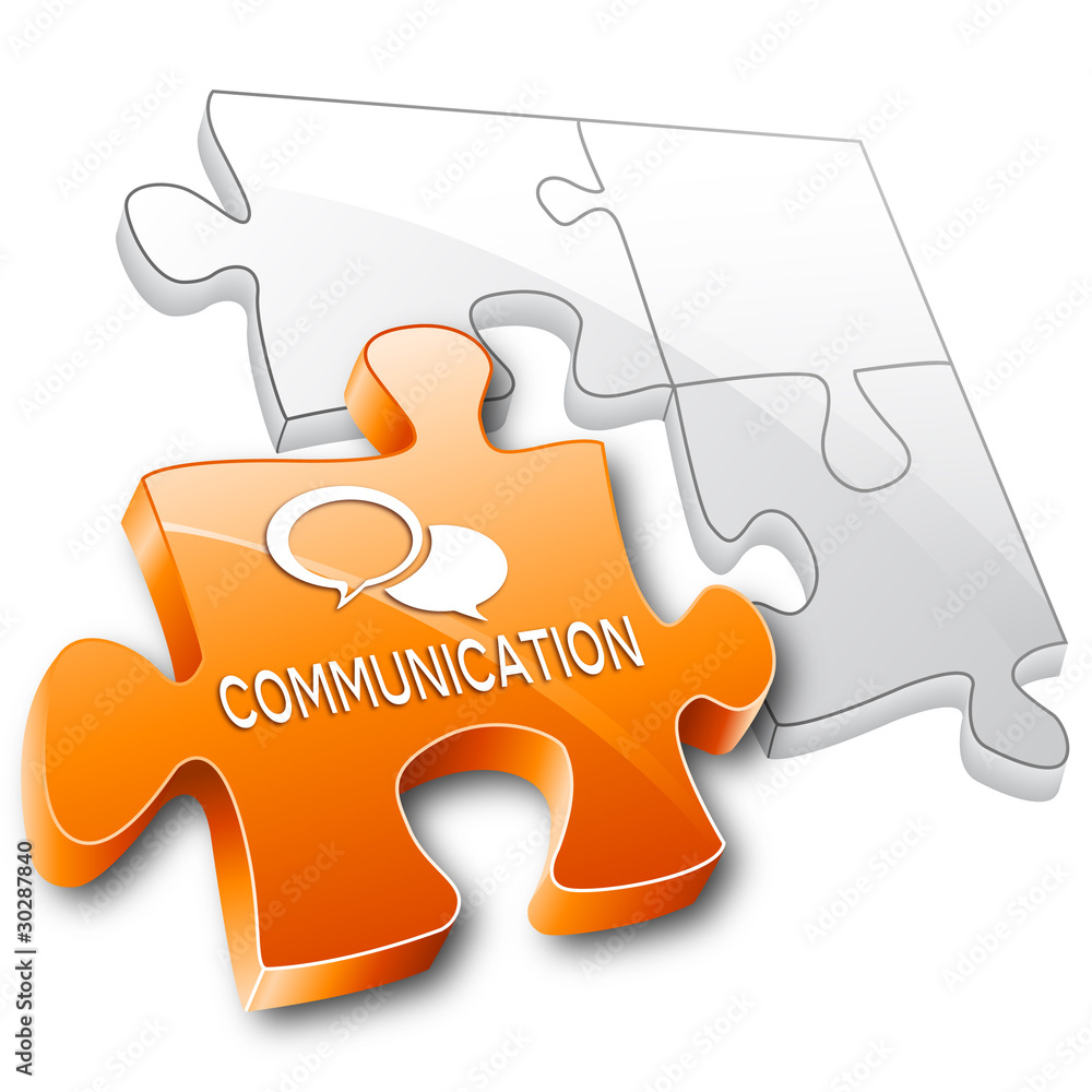 communication Puzzle Stock Vector | Adobe Stock