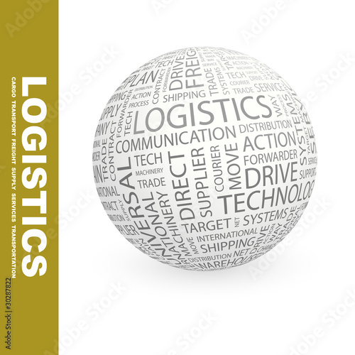 LOGISTICS. Illustration with different association terms.