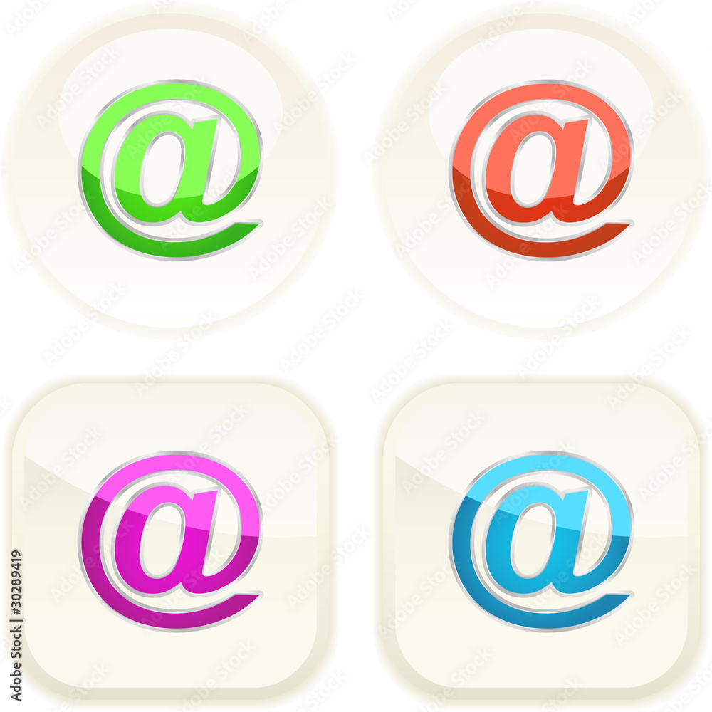 E-mail icon set for web.