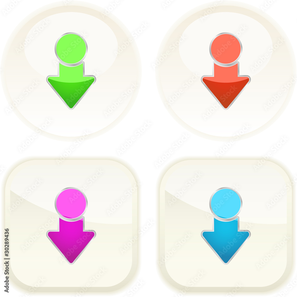 Download button set. Vector set for web. Download button set. Vector set for web.