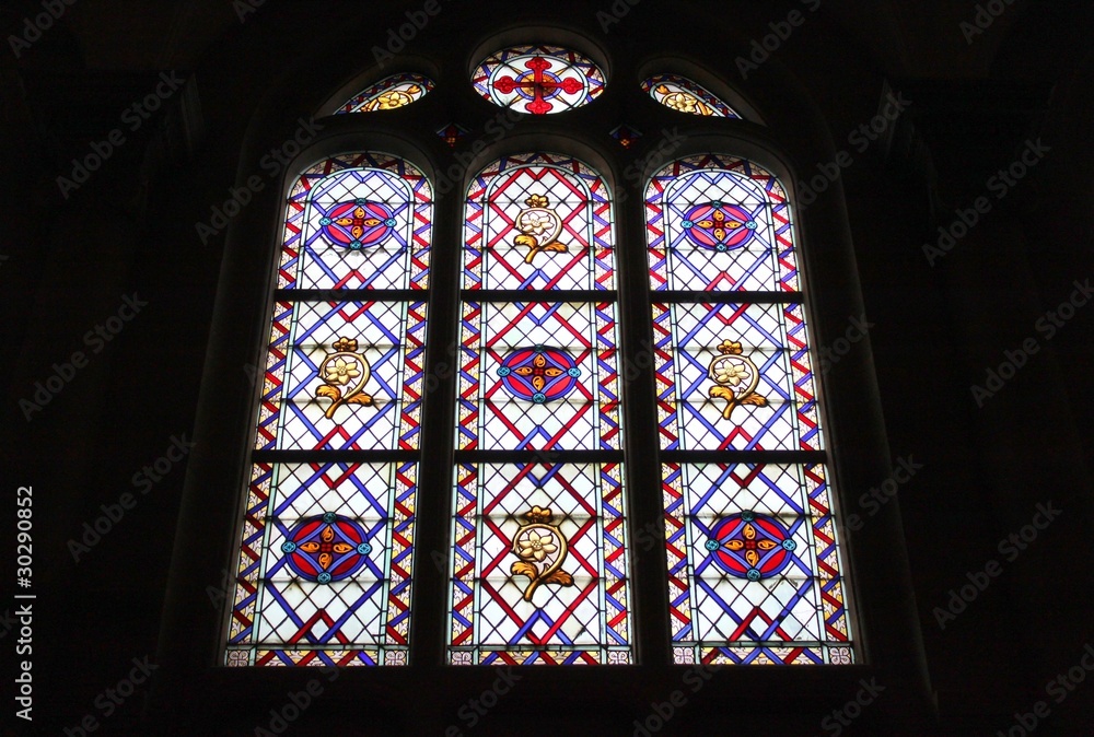 Vitrail de l'église Saint-Étienne-du-Mont à Paris