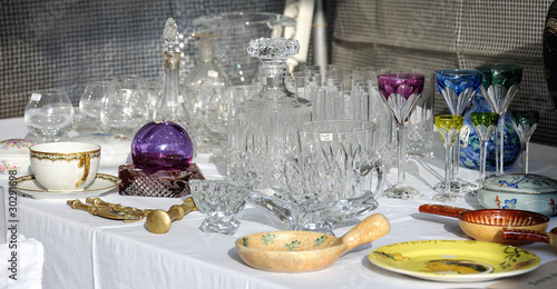 brocante verrerie cristal sulfure photo