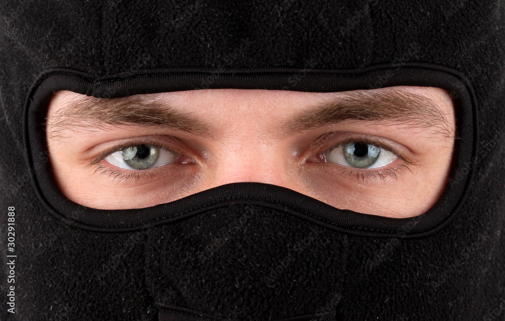 Man in black balaclava Man in black balaclava