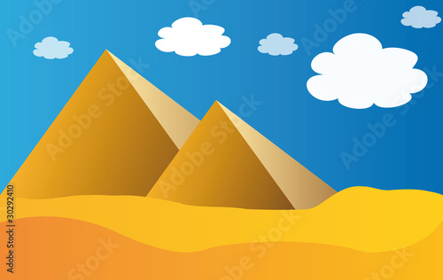 egypt pyramids and blue sky