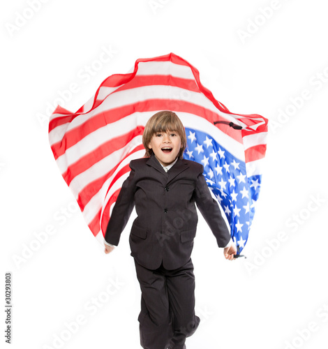 enfant pays usa drapeau patriote campagne élection américain photo