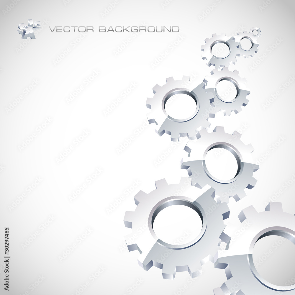 Vector gear illustration.