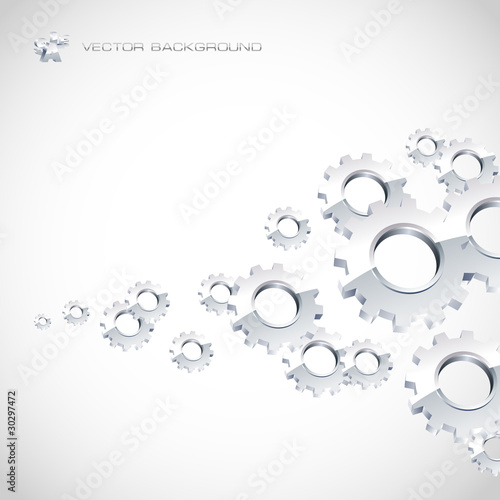 Vector gear background. Abstract illustration.