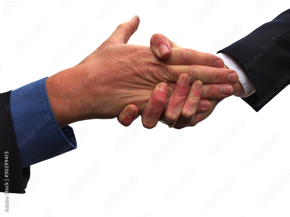 Crushing handshake foto de Stock Adobe Stock
