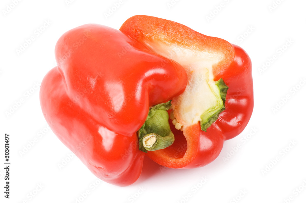 sweet pepper isolated on white background sweet pepper isolated on white background