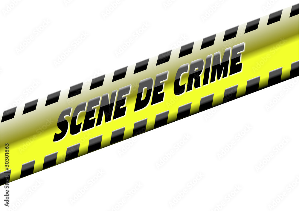 ruban "scene de crime" Stock Illustration | Adobe Stock