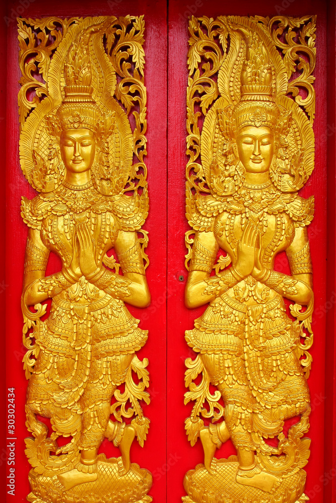 The door of temple, Thailand