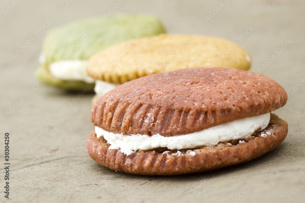 Fotografie Three Whoopie Pie Desserts