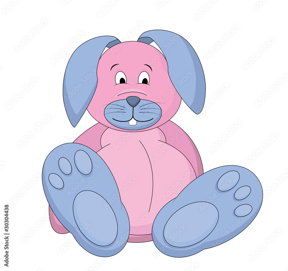 Fotografie Pink and Blue Bunny