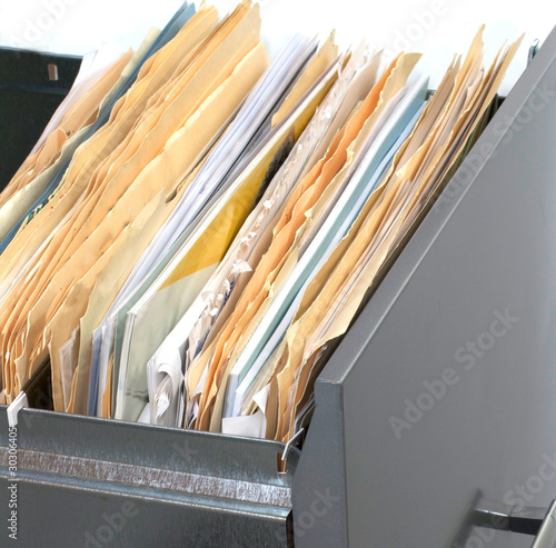 Filing Cabinet with Files photo