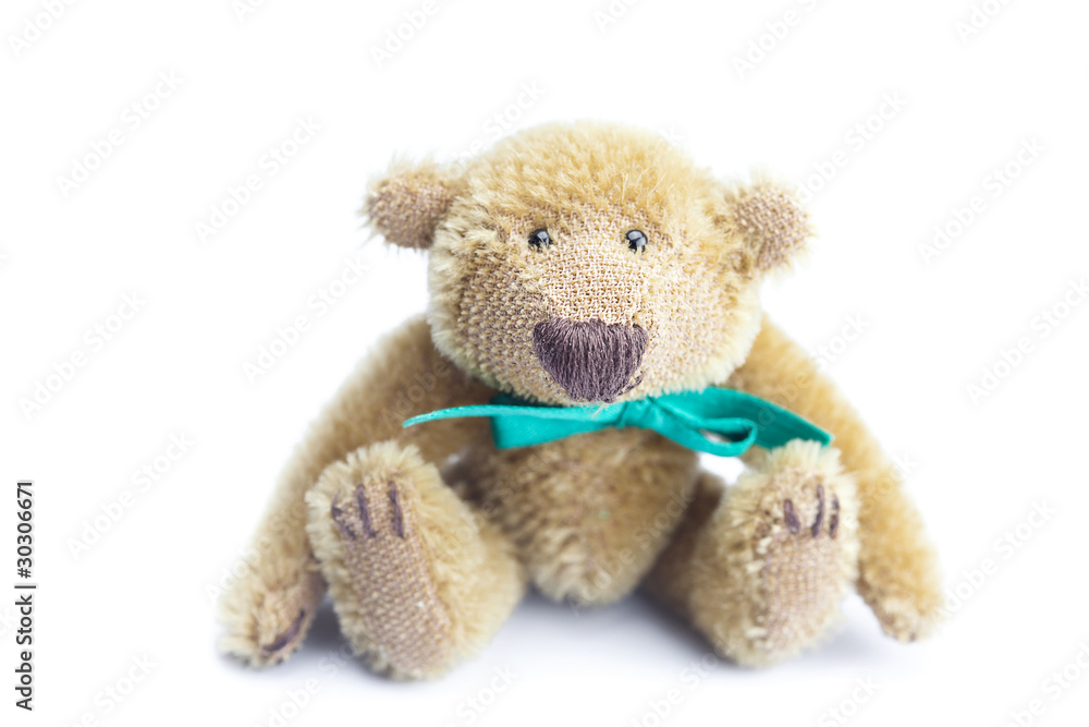 Teddy Bear with bow isolated on white Teddy Bear with bow isolated on white