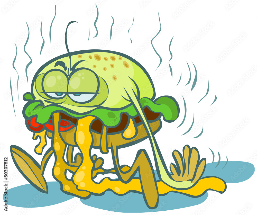 Fotografia funny sour hamburger.