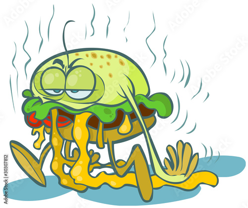 funny sour hamburger.
