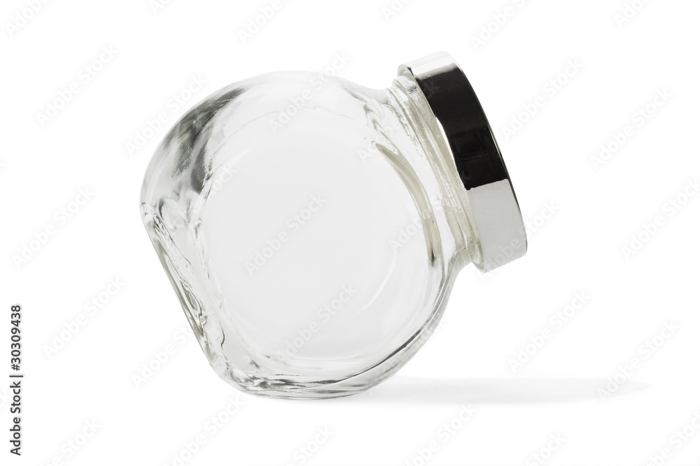 Empty glass jar with lid Empty glass jar with lid